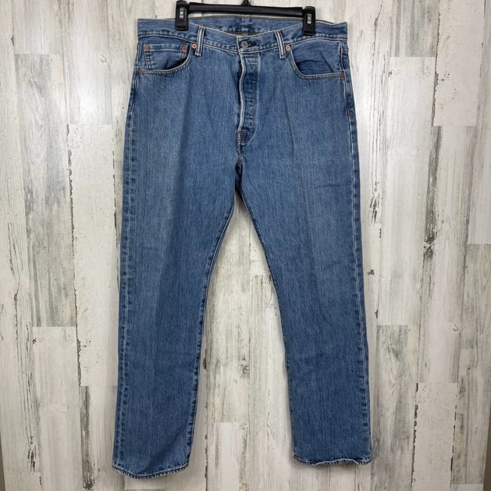 Levi's 501 denim jeans‎ classic straight leg button fly 36